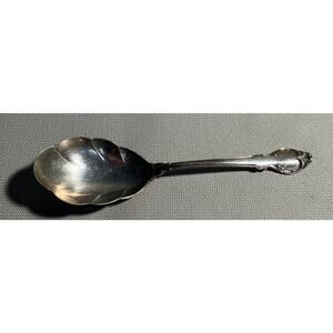 Vintage 1957 HOLMES & EDWARDS Silver Fashion Pattern Deep Silver Serving Spoon